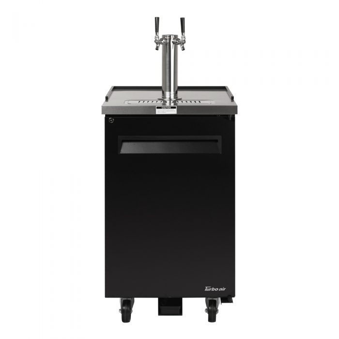 Turbo Air TBD, 1SB, N6 1 Keg Capacity Beer Dispenser, Black Vinyl Exterior