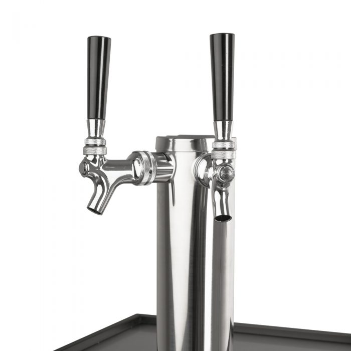 Turbo Air TBD, 1SB, N6 1 Keg Capacity Beer Dispenser, Black Vinyl Exterior