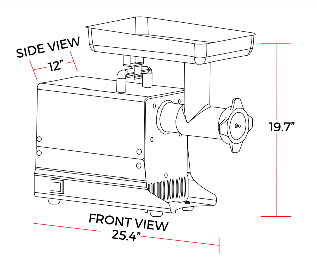Prepline FM22 #22 1-1/2 HP Meat Grinder