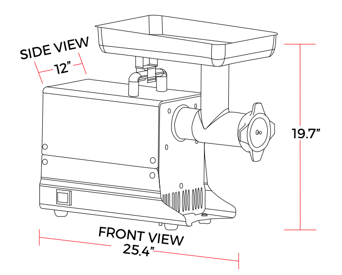 Prepline FM32 #32 2 HP Meat Grinder