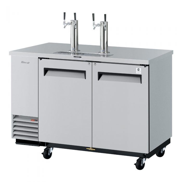 Turbo Air TBD, 2SD, N6 2 Keg Capacity Beer Dispenser, Stainless Steel Exterior