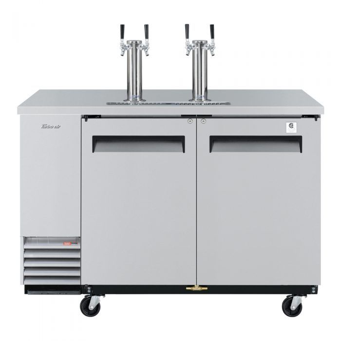 Turbo Air TBD, 2SD, N6 2 Keg Capacity Beer Dispenser, Stainless Steel Exterior