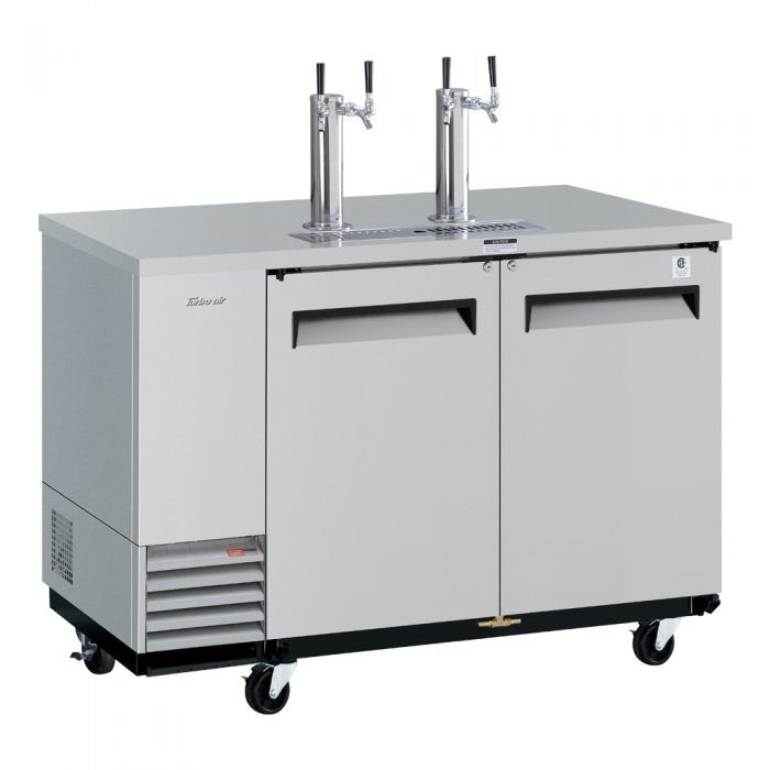 Turbo Air TBD, 2SD, N6 2 Keg Capacity Beer Dispenser, Stainless Steel Exterior