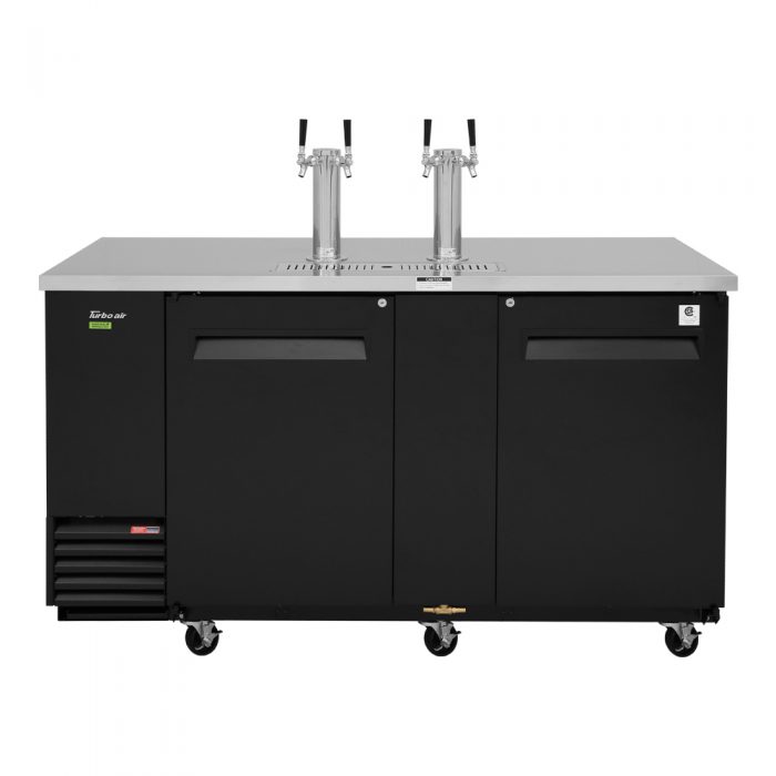 Turbo Air TBD, 3SB, N 3 Keg Capacity Beer Dispenser, Black Vinyl Exterior