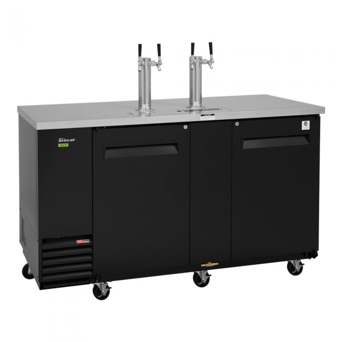 Turbo Air TBD, 3SB, N 3 Keg Capacity Beer Dispenser, Black Vinyl Exterior
