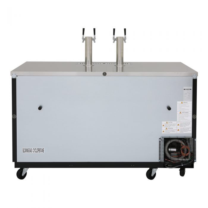 Turbo Air TBD, 3SB, N 3 Keg Capacity Beer Dispenser, Black Vinyl Exterior