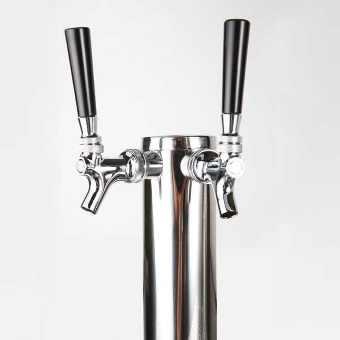 Turbo Air TCB, 2SB, N6 2 Keg Capacity Club Top Beer Dispenser, Black Vinyl Exterior