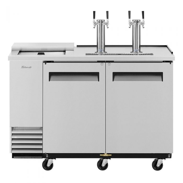 Turbo Air TCB, 2SD, N6 2 Keg Capacity Club Top Beer Dispenser, Stainless Steel Exterior