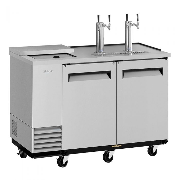 Turbo Air TCB, 2SD, N6 2 Keg Capacity Club Top Beer Dispenser, Stainless Steel Exterior