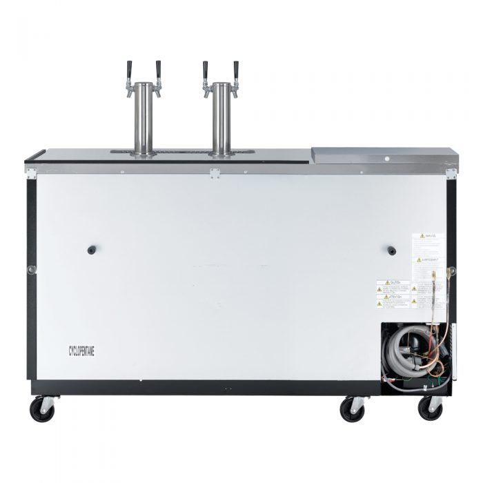 Turbo Air TCB, 3SB, N6 3 Keg Capacity Club Top Beer Dispenser, Black Vinyl Exterior