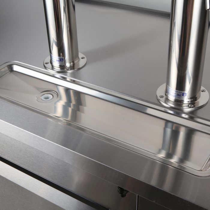 Turbo Air TCB, 3SD, N6 3 Keg Capacity Club Top Beer Dispenser, Stainless Steel Exterior