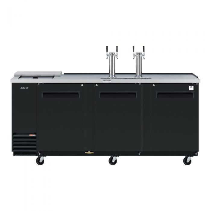 Turbo Air TCB, 4SB, N 4 Keg Capacity Club Top Beer Dispenser, Black Vinyl Exterior