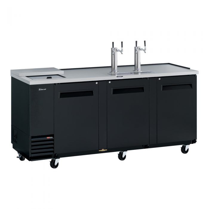Turbo Air TCB, 4SB, N 4 Keg Capacity Club Top Beer Dispenser, Black Vinyl Exterior