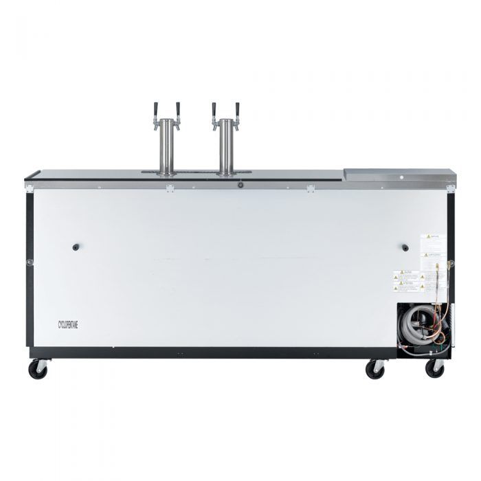 Turbo Air TCB, 4SB, N 4 Keg Capacity Club Top Beer Dispenser, Black Vinyl Exterior