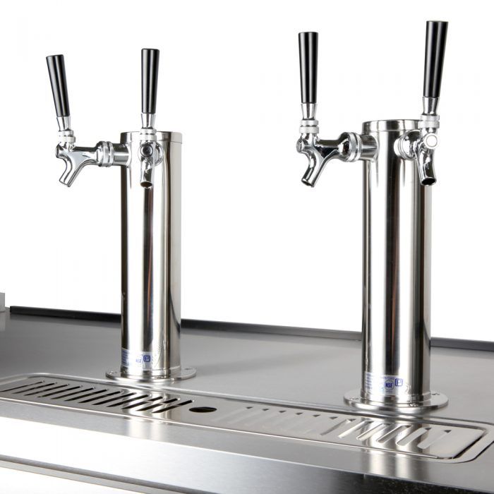 Turbo Air TCB, 4SB, N 4 Keg Capacity Club Top Beer Dispenser, Black Vinyl Exterior