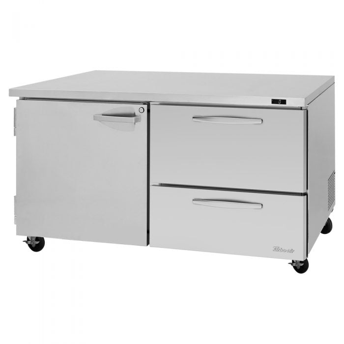 Turbo Air PUF-60-D2R-N 2 Drawer and 1 Door Undercounter Freezer, 17 Cu. Ft.