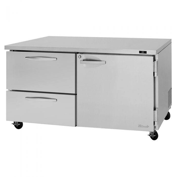 Turbo Air PUR-60-D2R-N 2 Drawer and 1 Door Undercounter Refrigerator, 17 Cu. Ft.
