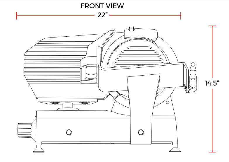 Prepline HBS250 10" Blade Commercial Electric Meat Slicer