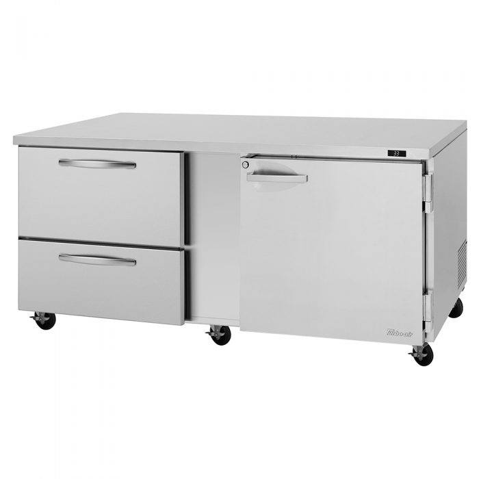 Turbo Air PUR-72-D2R-N 2 Drawer and 1 Door Undercounter Refrigerator, 18.8 Cu. Ft.