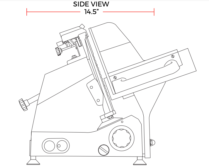 Prepline HBS250 10" Blade Commercial Electric Meat Slicer