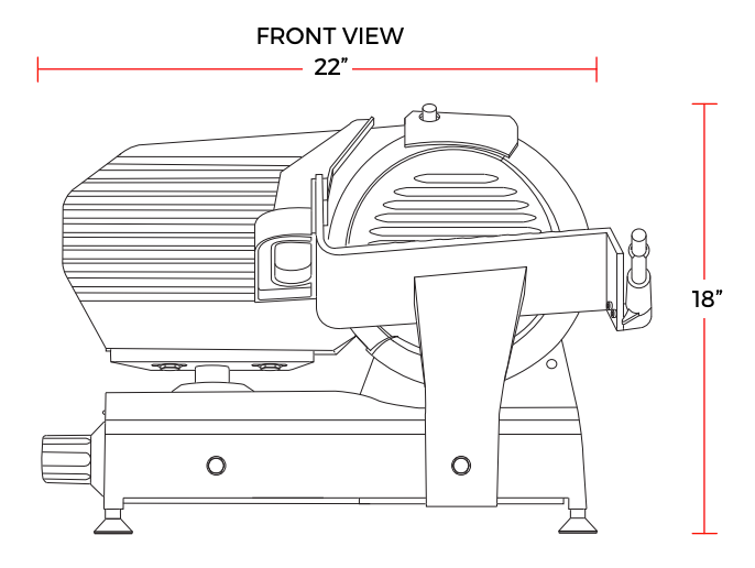 Prepline HBS300 12" Blade Commercial Electric Meat Slicer