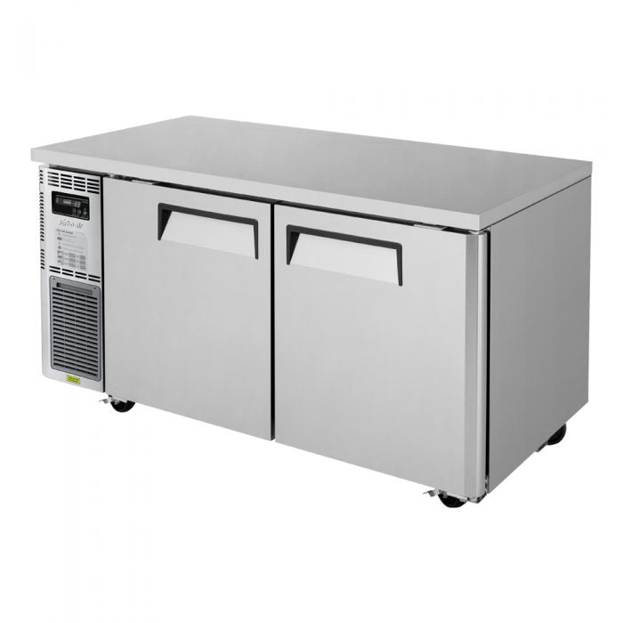 Turbo Air JUF-60-N 2 Solid Door Undercounter Freezer, Side Mount, 13.5 Cu. Ft.