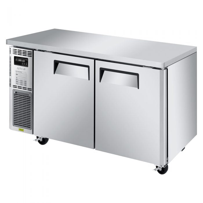 Turbo Air JUF-60S-N 2 Solid Door Undercounter Freezer, Side Mount, Narrow, 12.3 Cu. Ft.
