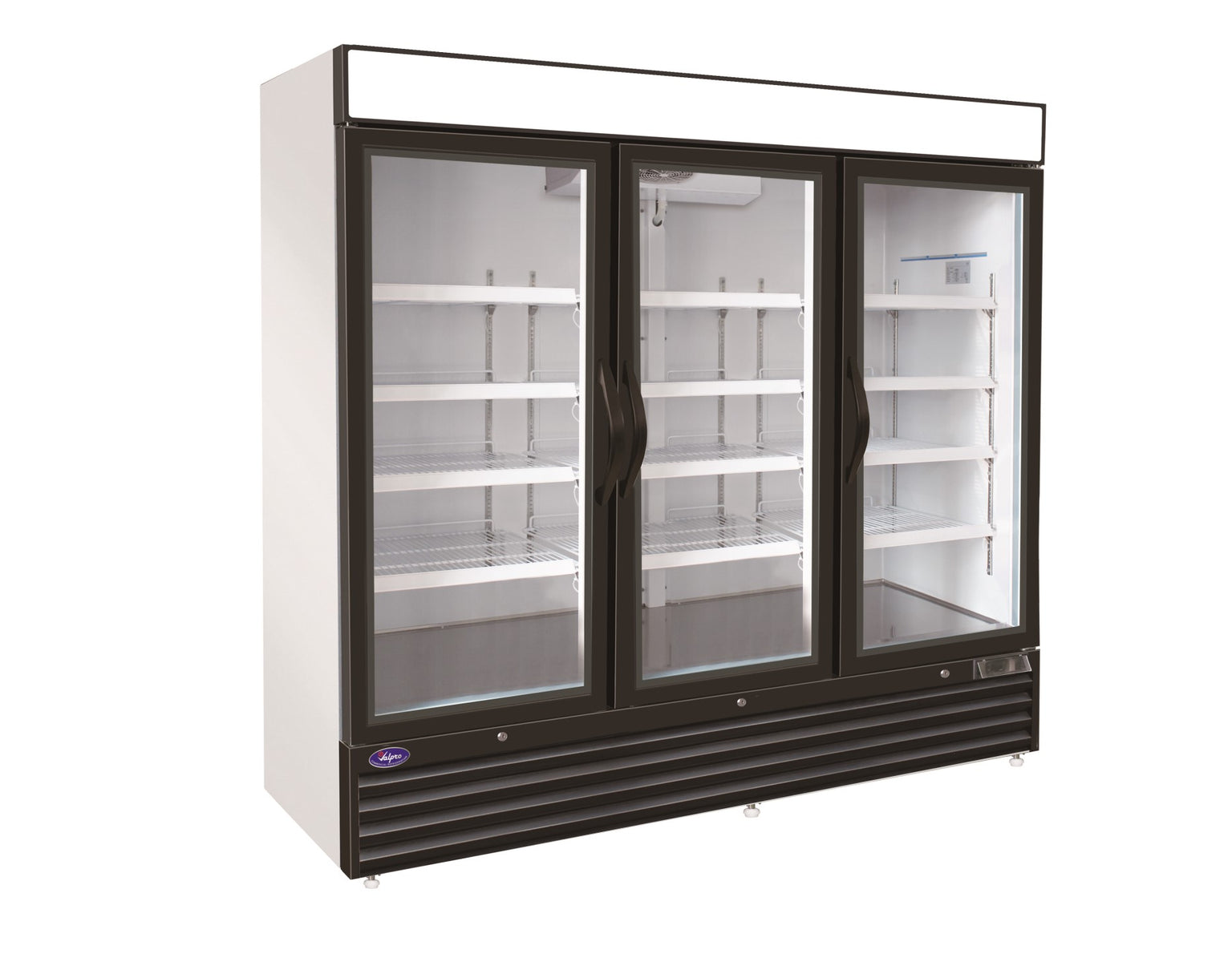Valpro VP3F-72FDVHC 3 Glass Swing Door Freezer, 72. Cu.Ft.