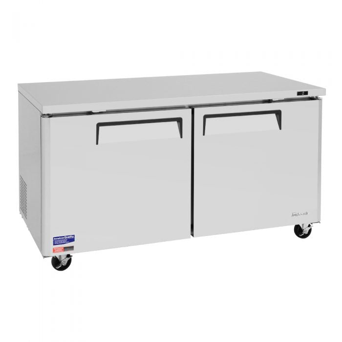 Turbo Air MUF-60-N 2 Solid Door Undercounter Freezer, 17 Cu. Ft.
