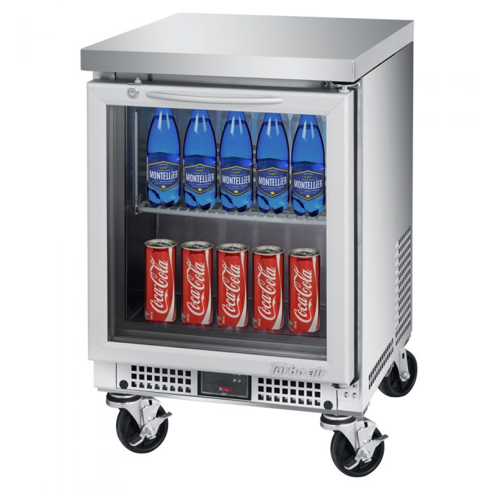 Turbo Air MUR-20SG-N6 1 Glass Door Undercounter Refrigerator - Shallow Depth, 2.29 Cu. Ft.
