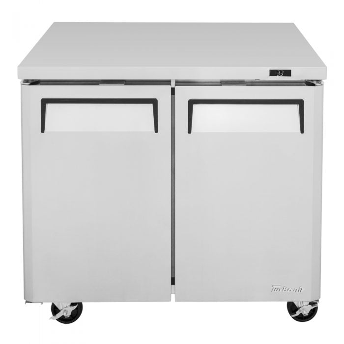 Turbo Air MUR-36-N6 2 Solid Door Undercounter Refrigerator, 9 Cu. Ft.