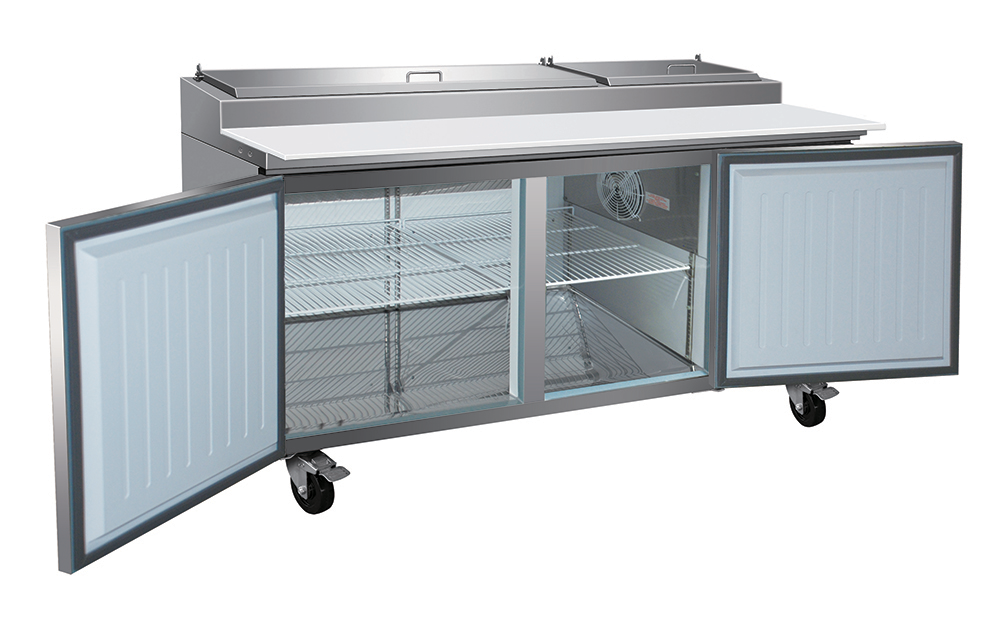 Valpro VPP67-HC Pizza Prep Two Door 9 Pan 71”