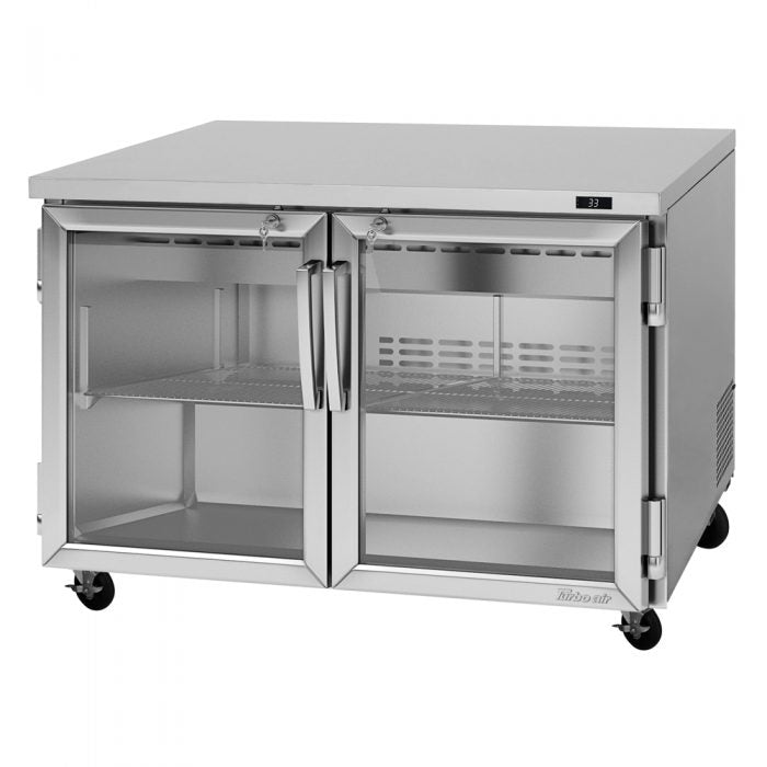 Turbo Air PUR-48-G-N 2 Glass Door Undercounter Refrigerator, 12.2 Cu. Ft.