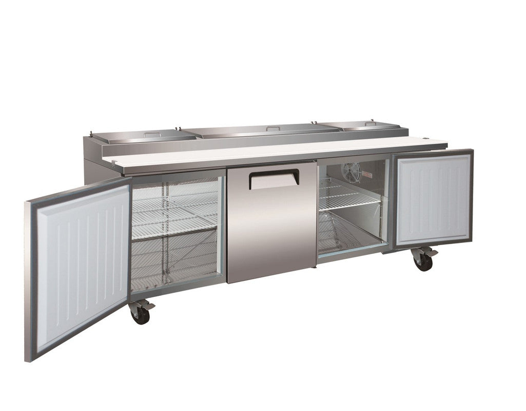 Valpro VPP93-HC Pizza Prep Three Door 12 Pan 94”