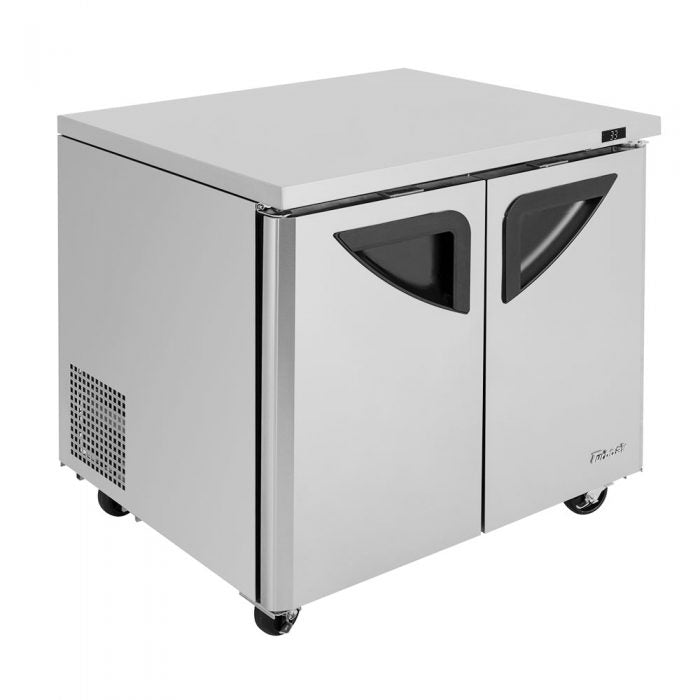Turbo Air TUR-36SD-N6 2 Solid Door Undercounter Refrigerator, 9 Cu. Ft.