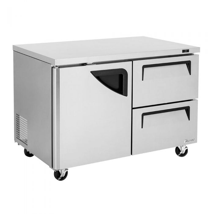 Turbo Air TUR-48SD-D2-N 1 Solid Door and 2 Drawer Undercounter Refrigerator, 12.2 Cu. Ft.
