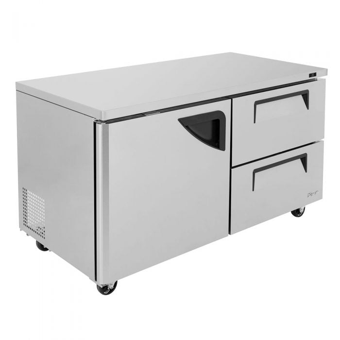 Turbo Air TUR-60SD-D2-N 1 Solid Door and 2 Drawer Undercounter Refrigerator, 17 Cu. Ft.