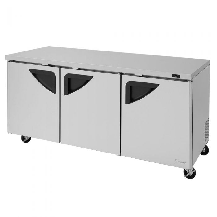 Turbo Air TUR-72SD-N 3 Solid Door Undercounter Refrigerator, 18.8 Cu. Ft.