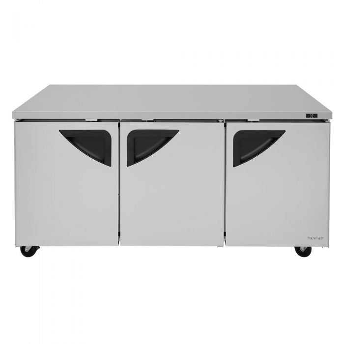 Turbo Air TUR-72SD-N 3 Solid Door Undercounter Refrigerator, 18.8 Cu. Ft.