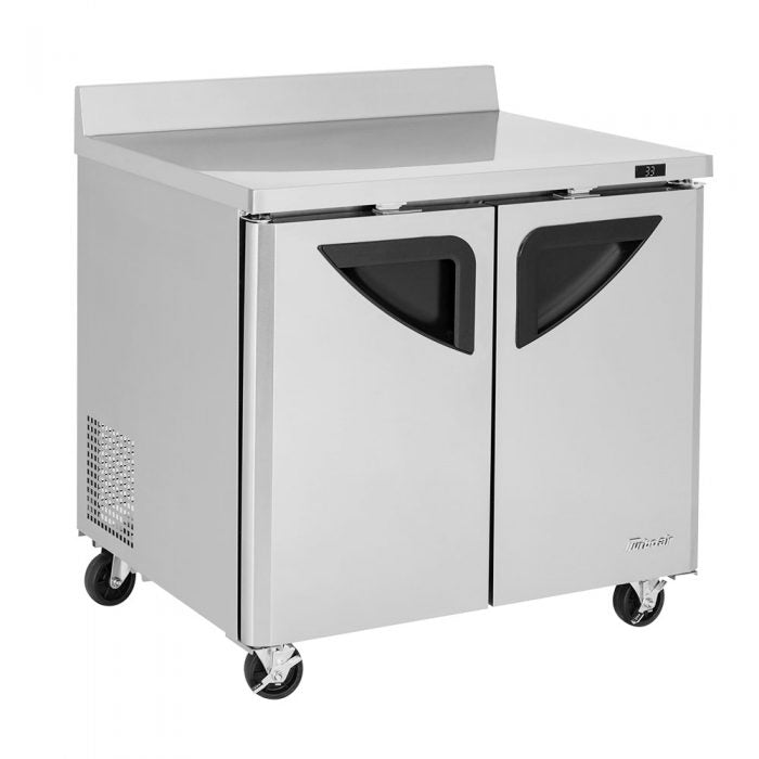 Turbo Air TWR-36SD-N6 2 Solid Door Worktop Refrigerator, 9 Cu. Ft.