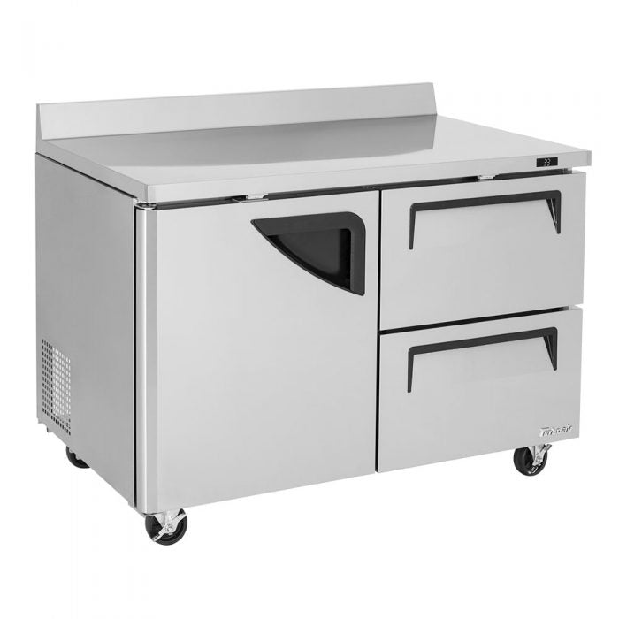 Turbo Air TWR-48SD-D2-N 1 Solid Door and 2 Drawer Worktop Refrigerator, 12 Cu. Ft.