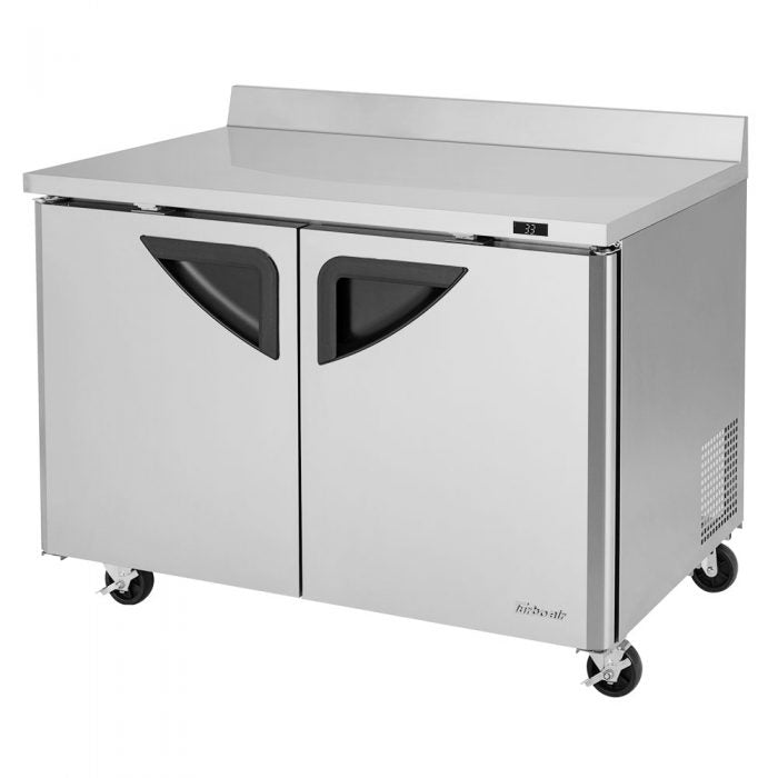 Turbo Air TWR-48SD-N 2 Solid Door Worktop Refrigerator, 12 Cu. Ft.