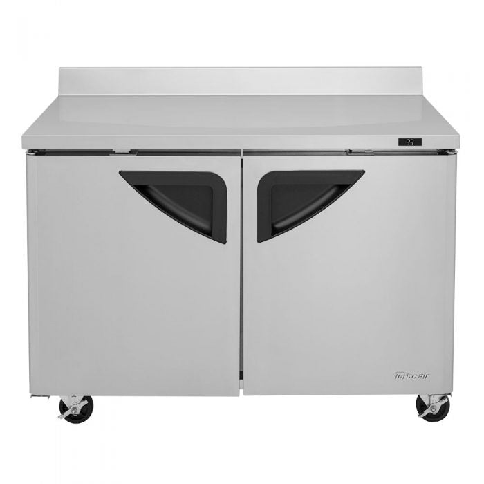 Turbo Air TWR-48SD-N 2 Solid Door Worktop Refrigerator, 12 Cu. Ft.