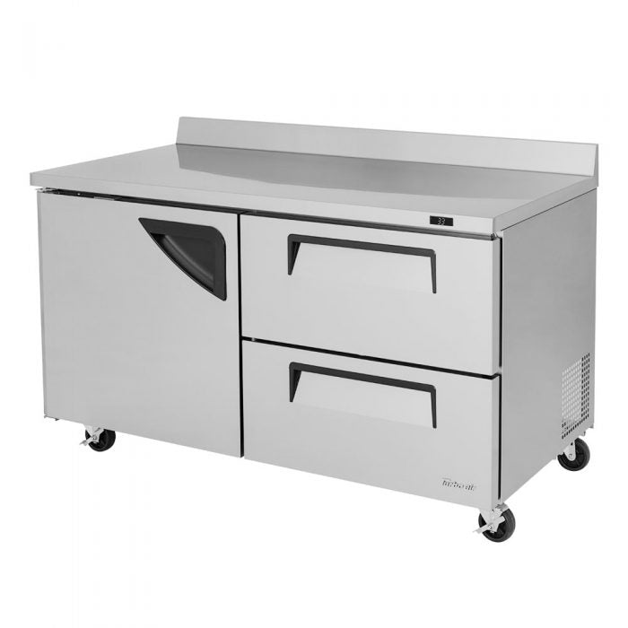 Turbo Air TWR-60SD-D2-N 1 Solid Door and 2 Drawer Worktop Refrigerator, 16 Cu. Ft.