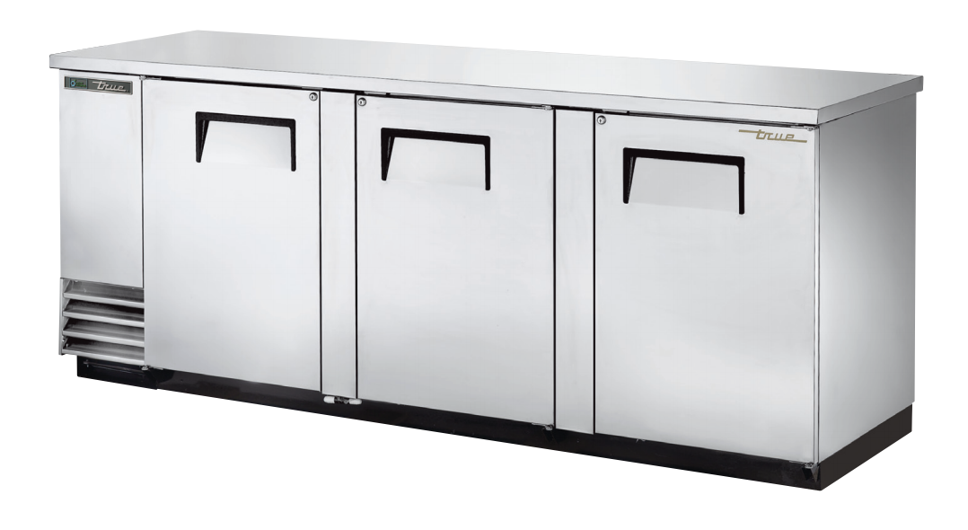True TBB-4-S-HC Back Bar Cooler, 90 3/8" Wide, 3 Doors