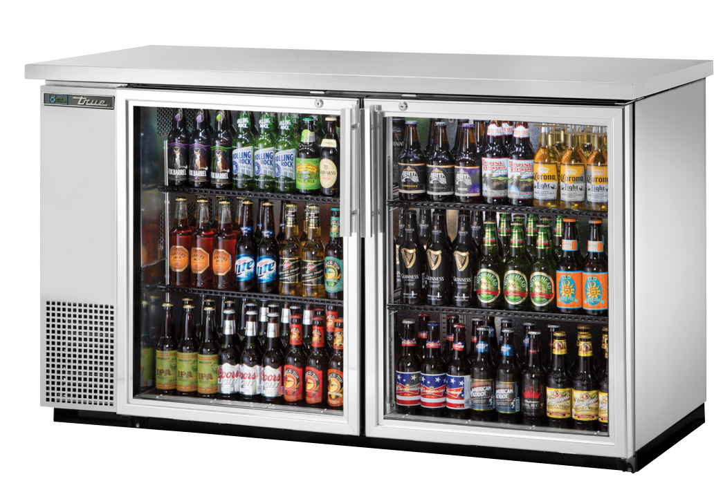 True TBB-24-60G-S-HC-LD Back Bar Cooler, 61 1/8" Wide, 2 Doors