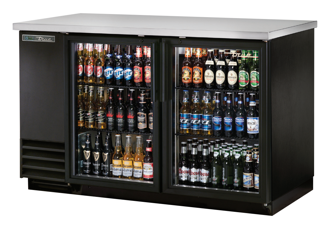True TBB-2G-HC-LD Back Bar Cooler, 58 7/8" Wide, 2 Doors