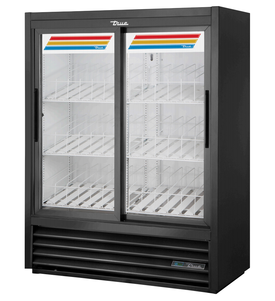True GDM-41SL-60-HC-LD Merchandiser Refrigerator, 47 1/8" Wide, 2 Doors, 6 Shelves