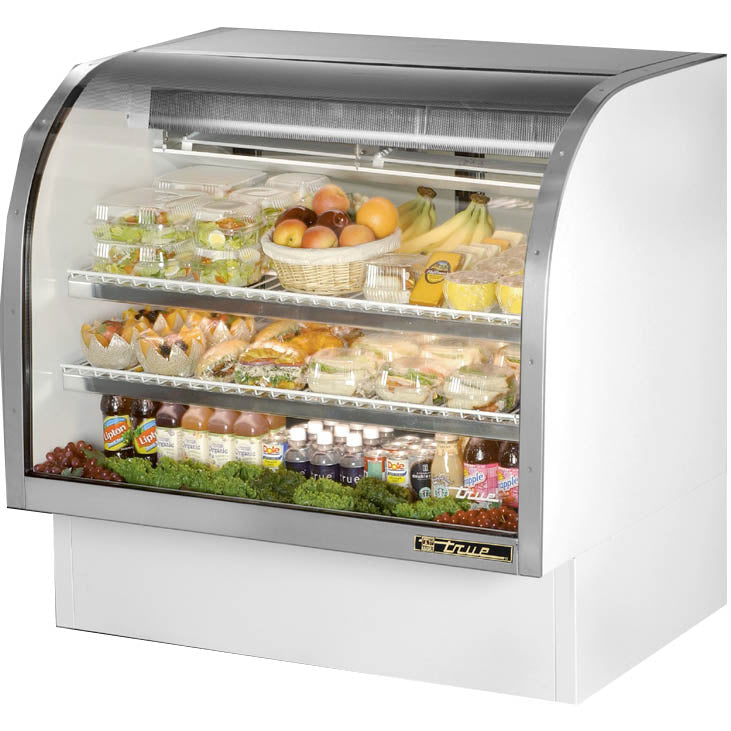 True TCGG-48-LD Refrigerated Deli Display Case, 48 1/4" Wide, 2 Doors, 2 Shelves