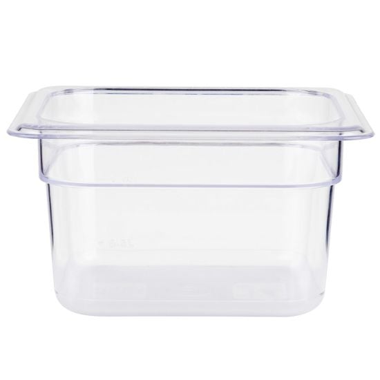 Prepline PPFP16-4 One-Sixth 1/6 Clear Polycarbonate Food Pan with 4" Depth